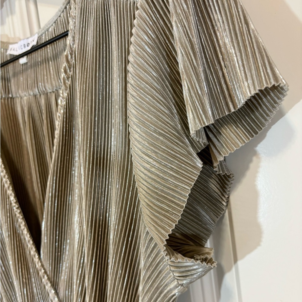 Baltic Born Athena Gold Pleated Maxi Dress - Picture 5 of 12